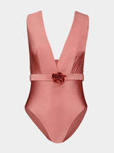 Zimmermann Rose Lucky Plunge Flower One-Piece