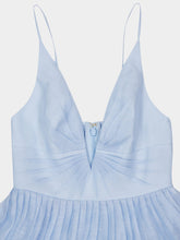 Zimmermann Mint Silk-Linen V-Neck Midi Dress