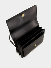 Saint Laurent Sunset Medium Bag in Black Smooth Leather