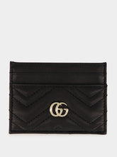 Gucci Black GG Marmont Leather Card Holder