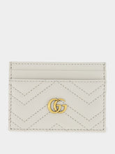 Gucci Light Grey GG Marmont Matelassé Card Case