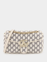 Gucci White GG Marmont Small Shoulder Bag