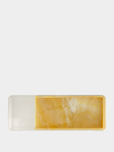Reflections Copenhagen Clear and Yellow Mad Large Crystal and Onyx Tray