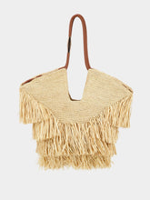 Zimmermann Natural Goldentime Medium Raffia Fringe Tote