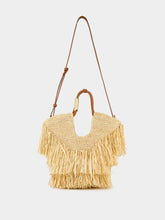 Zimmermann Natural Goldentime Small Raffia Fringe Tote