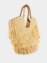 Zimmermann Natural Goldentime Small Raffia Fringe Tote