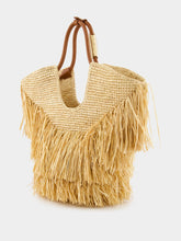 Zimmermann Natural Goldentime Small Raffia Fringe Tote