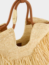 Zimmermann Natural Goldentime Small Raffia Fringe Tote