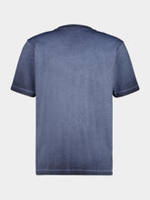 Off-White Blue Graphite Ripped Narciso Cotton T-Shirt