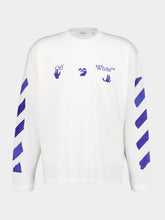 Off-White White Bacco Arrow Cotton Long-Sleeved Top