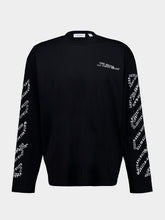 Off-White Black Long-Sleeve Type Machine Arrow Top