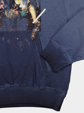 Off-White Blue Graphite Ripped Narciso Hooded Sweatshirt