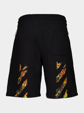 Off-White Black and Beige Spices Arrow Overlap Sweatshorts