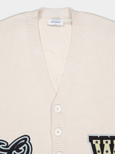 Off-White Cream Star Varsity Knit Cardigan