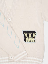 Off-White Cream Star Varsity Knit Cardigan
