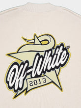 Off-White Cream Star Varsity Knit Cardigan