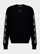 Off-White Black Diag Outline Knit Jumper