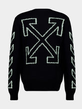Off-White Black Diag Outline Knit Jumper