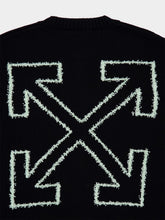 Off-White Black Diag Outline Knit Jumper