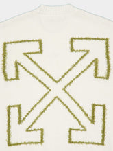 Off-White Cream Diag Outline Knit Jumper