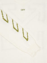Off-White Cream Diag Outline Knit Jumper