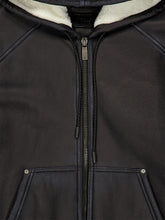 Off-White Black Half Arrow Shearling Leather Jacket
