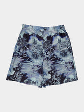 Off-White Blue Printed Viscose Bowling Shorts