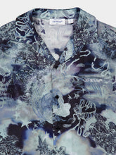 Off-White Blue Bowling Shirt in Printed Viscose