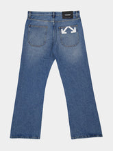 Off-White Light Medium Blue Relaxed Fit Jeans