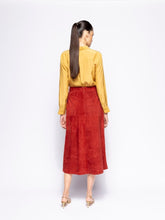 Paula Ametista Ecru Olive Silk Shirt