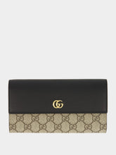 Gucci Black and Beige Ebony Petit Marmont Wallet