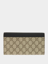 Gucci Black and Beige Ebony Petit Marmont Wallet