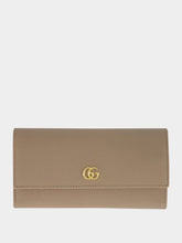 Gucci GG Marmont Taupe Leather Continental Wallet