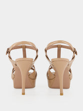 Saint Laurent Dark Pink Tribute Patent Platform Sandals