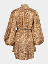 Zimmermann Tan Leopard Cascadian Tunic Mini Dress