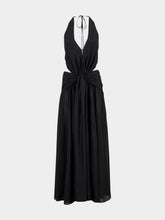 Zimmermann Black Rhiannon Plunge Halter Maxi Dress