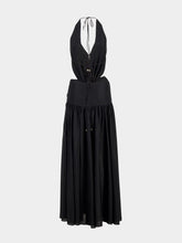 Zimmermann Black Rhiannon Plunge Halter Maxi Dress
