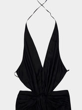 Zimmermann Black Rhiannon Plunge Halter Maxi Dress