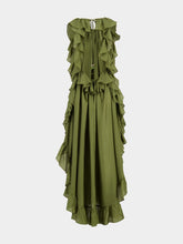 Zimmermann Olive Cascadian Ruffle Midi Dress