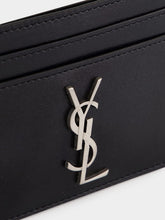 Saint Laurent Black Cassandre Leather Card Case