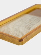Reflections Copenhagen Amber and Clear Shadow Crystal Tray
