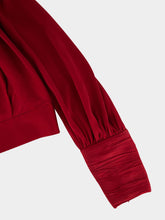 Zimmermann Deep Pink Silk Wrap Cropped Top