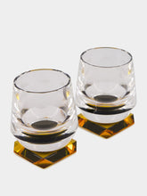 Reflections Copenhagen Whimsy Amber Whisky Set of 2 Glasses