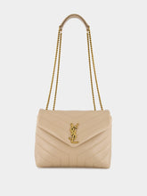 Saint Laurent Loulou Beige Small Shoulder Bag