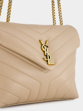 Saint Laurent Loulou Beige Small Shoulder Bag