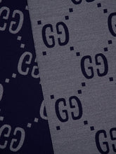 Gucci Light Grey GG Jacquard Wool Silk Scarf