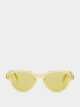 Retrosuperfuture Yellow Voce Sunglasses with Crystal Frame