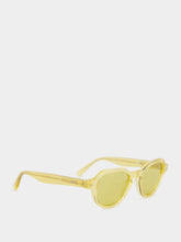 Retrosuperfuture Yellow Voce Sunglasses with Crystal Frame