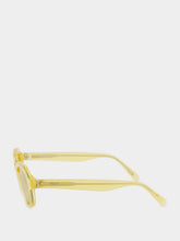 Retrosuperfuture Yellow Voce Sunglasses with Crystal Frame
