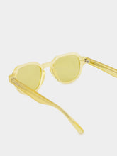Retrosuperfuture Yellow Voce Sunglasses with Crystal Frame
